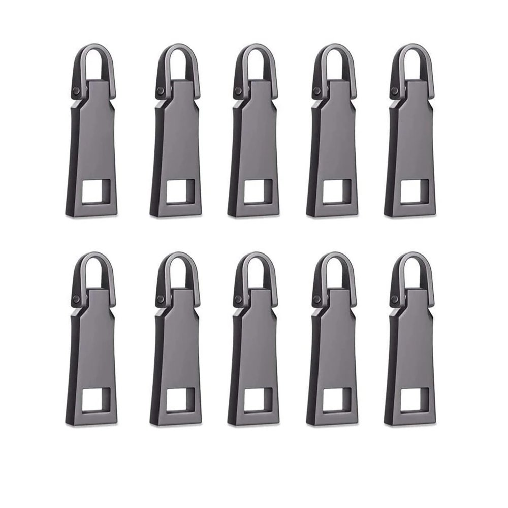 Metal Zipper Pulls, Removable Replacement Tabs for Clothing, Jackets, Luggage and Suitcases, Black, Size S, 100 Pieces
