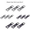 Metal Zipper Pulls, Removable Replacement Tabs for Clothing, Jackets, Luggage and Suitcases, Black, Size S, 100 Pieces view 2
