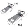 Metal Zipper Pulls, Removable Replacement Tabs for Clothing, Jackets, Luggage and Suitcases, Black, Size S, 100 Pieces view 3