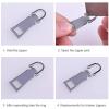 Metal Zipper Pulls, Removable Replacement Tabs for Clothing, Jackets, Luggage and Suitcases, Black, Size S, 100 Pieces view 4