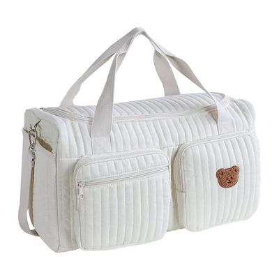 ALINUOYQ Quilted Baby Diaper Bag, Large Mom Travel Bag for Women