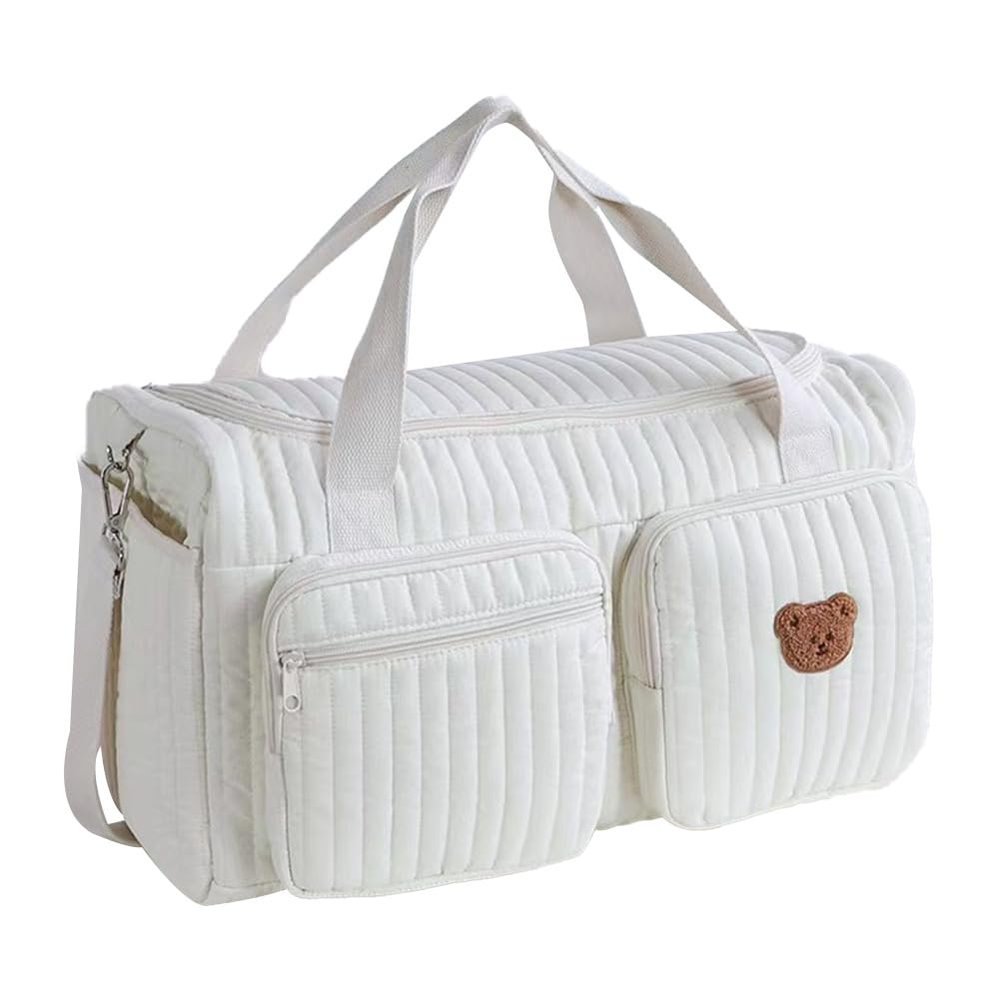 ALINUOYQ Quilted Baby Diaper Bag, Large Mom Travel Bag for Women