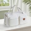 ALINUOYQ Quilted Baby Diaper Bag, Large Mom Travel Bag for Women view 4