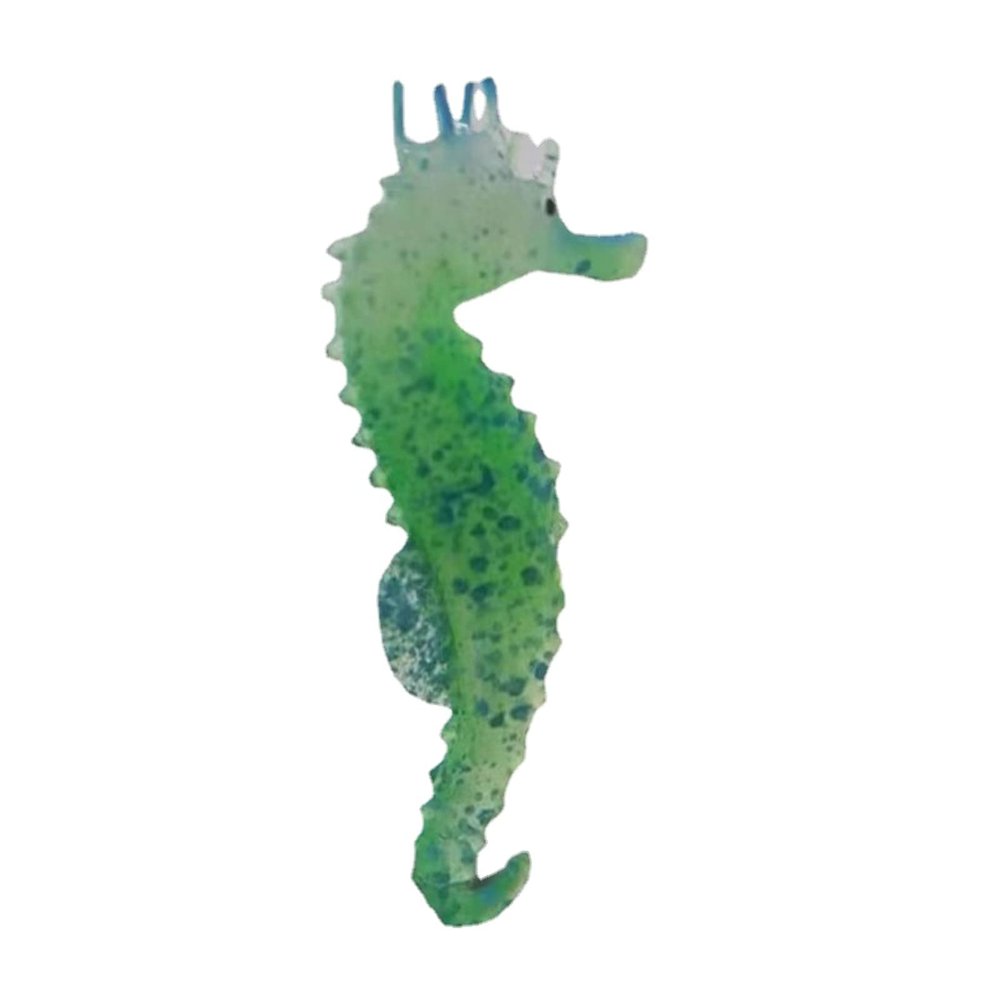 Fluorescent Silicone Seahorse Aquarium Ornament with Suction Cup
