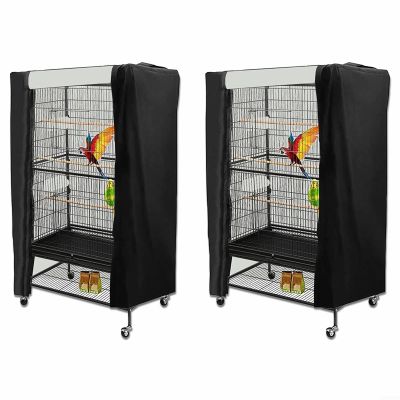 Breathable Nylon Bird Cage Sunshade, Black, Size L
