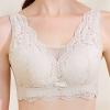 Deep V Bras for Women, Sexy Lace Lingerie Crop Tops, Wireless Push-Up Plus Size view 3