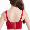 Deep V Women's Sexy Lace Bralette, Wireless, Plus Size, Pink, 75C view 2