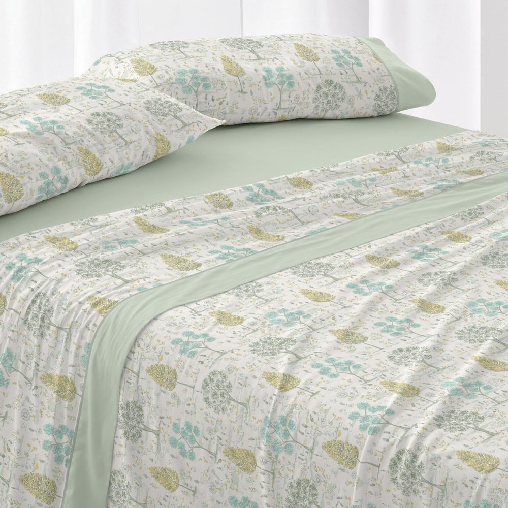 Burrito Blanco | Bedding Set for 150 cm-Wide Beds | Design 544 | Mint Green (150 x 190/200 cm)