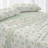 Burrito Blanco | Bedding Set for 150 cm-Wide Beds | Design 544 | Mint Green (150 x 190/200 cm) view 1