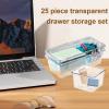 25-Piece Clear Drawer Organizer Tray Set view 2