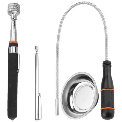 Telescoping Magnetic Pickup Tool Set for Metal Parts and Tools