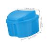 Denture Cups with Lids, 3-Piece Set, Plastic and Nylon view 2
