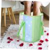 LRXIYODE Foldable Foot Bath with Lid and Handles, Insulated Collapsible Foot Bath Bucket for Travel and Camping view 4