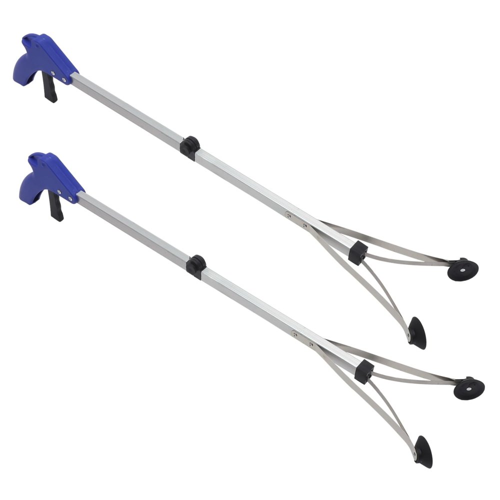 2-Pack Foldable Aluminum Alloy Grabbers, Blue