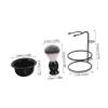 OFFIGAM Men's Shaving Brush Set, 3-Piece Kit with Nylon Bristles and Durable Holder for Efficient Lathering, Wet Shaving at Home or While Traveling view 2