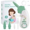 Electric Baby Nasal Aspirator with 5 Suction Levels, Display, USB Rechargeable, 2 Silicone Tips, Tweezers, Music and Color Lights view 1