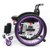 LOERSS Lightweight Folding Sport Wheelchair for Adults, All-Terrain Aluminum Wheelchair with Hand Brakes and Quick-Release Rear Wheels, Easy to Assemble (40 cm/15.7 in, Purple) view 1