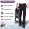 LOERSS Lightweight Folding Sport Wheelchair for Adults, All-Terrain Aluminum Wheelchair with Hand Brakes and Quick-Release Rear Wheels, Easy to Assemble (40 cm/15.7 in, Purple) view 3