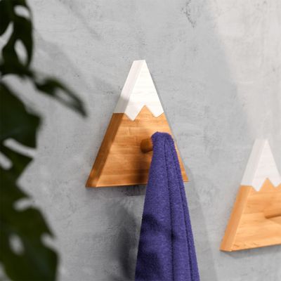 BioKinder Mountain Coat Rack, Solid Alder Wood