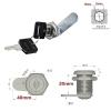 Retro Decorative Housing, Stainless Steel Cover Cam Lock MX17 for Locker, Airbox, Yacht, or Car, 16 mm and 20 mm, 26–40 mm (20 mm, 40 mm) view 2