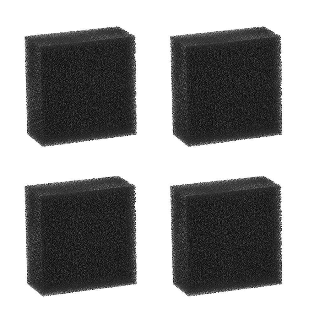 GERUI Aquarium Filter Sponge, Activated Carbon Sponge, Bioflow Super, for Bioflow 3.0 Compact and Bioflow 6.0 /Standard/Black (M-4Pcs)