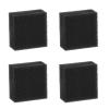 GERUI Aquarium Filter Sponge, Activated Carbon Sponge, Bioflow Super, for Bioflow 3.0 Compact and Bioflow 6.0 /Standard/Black (M-4Pcs) view 1