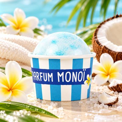 Bath Bomb 100 g Carnival, Monoi Scent FRENCH TENDANCE