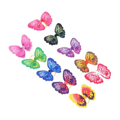 HEMOTON 30-Piece Colorful Pet Hair Bows with Elastic Polyester Bands for Dogs and Cats, Random Colors