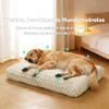 Homaxy Large Dog Bed, Plush Ergonomic Washable Mat, Beige, 89 x 59 x 8 cm view 3