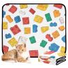 Washable, Non-Slip Cat Blanket for Indoor Use, 50.8 x 61 cm, Colorful Building-Block Pattern, 3-Pack view 2