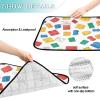 Washable, Non-Slip Cat Blanket for Indoor Use, 50.8 x 61 cm, Colorful Building-Block Pattern, 3-Pack view 4