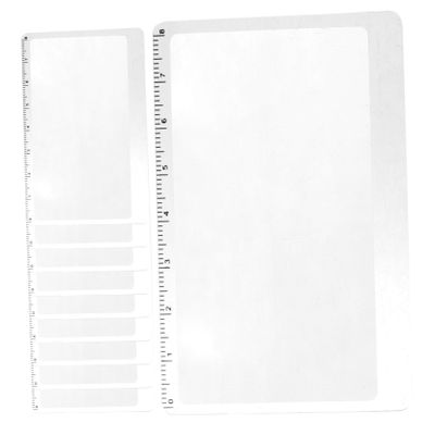 Mikinona 10-Piece Thin PVC Reading Magnifiers for Seniors, Portable Bookmark-Style Reading Aids