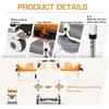 3-in-1 Commode Chair with Adjustable Height, Removable Bucket, Padded Seat and Wheels view 3