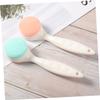 2-Piece Manual Silicone Facial Brushes with ABS, Gentle Cleansing view 4