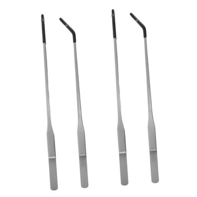GRIRIW 4-Piece Curved Feeding Tweezers Set