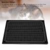 Qcwwy Kitty Kitty Double-Layer Litter Mat, Easy to Clean, Black view 2