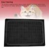 Qcwwy Kitty Kitty Double-Layer Litter Mat, Easy to Clean, Black view 3