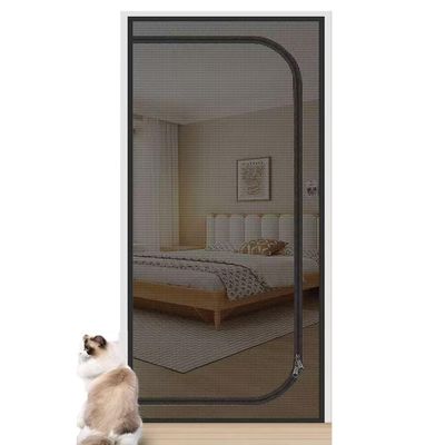 BANTASE Pet Screen Door, 110 x 220 cm, Scratch-Resistant, Escape-Preventing, Hands-Free Mesh, Continuous Zipper (130 x 220 cm)
