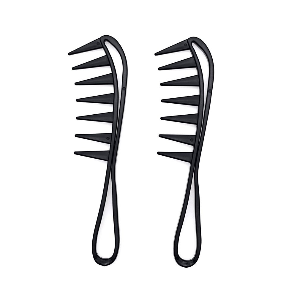 JZK 2-Pack Extra-Wide Tooth Combs for Wavy and Curly Hair