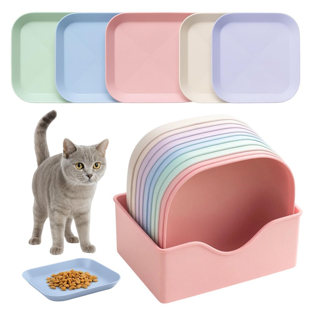 Cat Bowl Set - 10 Pieces in 5 Colors