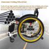 CFMAIF Folding Lightweight Aluminum Wheelchair, Self-Propelled, 38 cm/14.9 in Seat, Red view 2