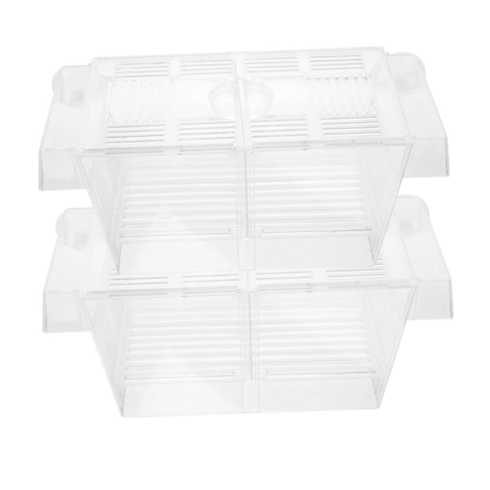 Gatuida 2-Pack Aquarium Fish Breeder Boxes with Suction Cups