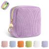Sanitary Pad and Tampon Storage Bag with Zipper, Purple view 1
