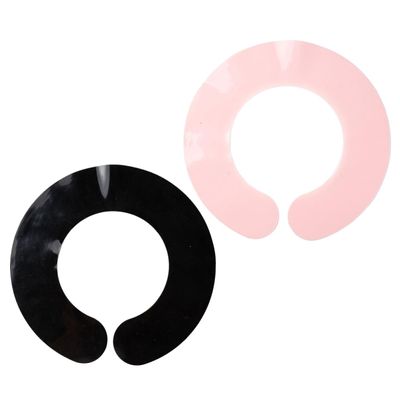 2-Piece Silicone Neck Protectors for Haircuts, Barber Use, 16 cm
