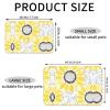 Abstract Sunflower-Printed Non-Slip Feeding Mat for Dogs and Cats view 4