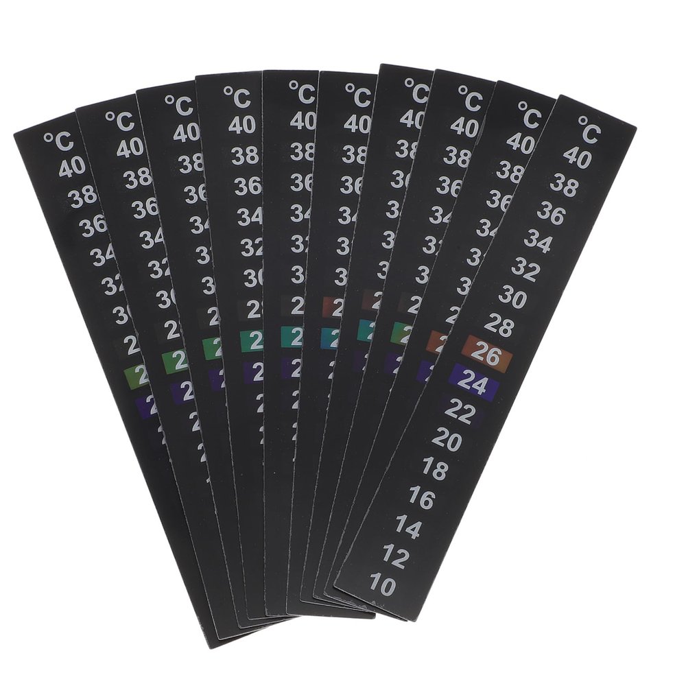 ibasenice Self-Adhesive Aquarium Temperature Strips, 10-Pack
