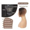 Clip-In Bangs with Middle Part, 100% Human Hair Topper, Jet Black view 3