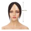 Clip-In Bangs with Middle Part, 100% Human Hair Topper, Jet Black view 4