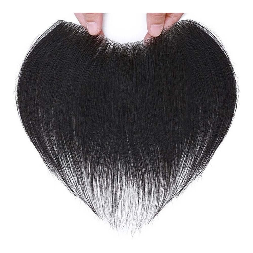 V-Shaped Human Hairline Toupee for Men, Natural Color, 5 x 16 cm