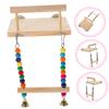 ibasenice Natural Wood Bird Perch Toy for Parrots and Budgies view 4